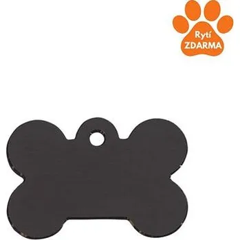 psí známka Psí známka IMARC Kost Hi-Line černá varianta S 28x18mm
