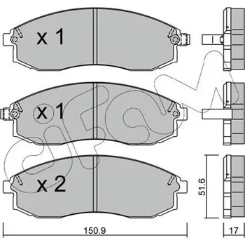 Brzdová destička Sada brzdových destiček, kotoučová brzda CIFAM 822-306-0