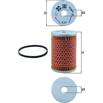 Palivový filtr palivovy filtr MAHLE KX 9D
