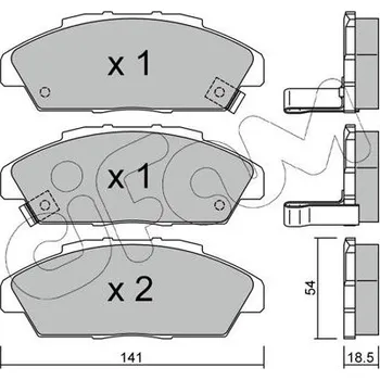 Auto-moto Sada brzdových destiček, kotoučová brzda CIFAM 822-385-0