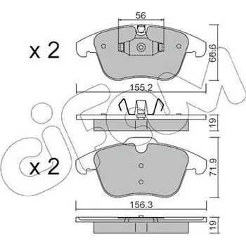 Brzdová destička Sada brzdových destiček, kotoučová brzda CIFAM 822-675-4
