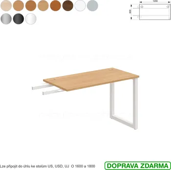 Psací stůl UE O 1200 RU Hobis UNI - Stůl řetězící do úhlu 120 x 60