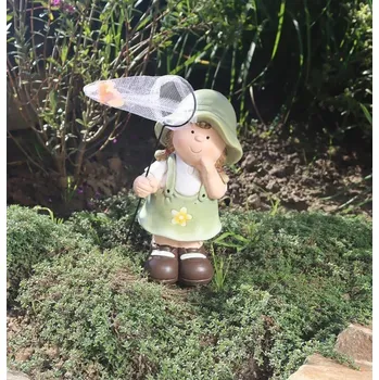 Zahradní dekorace Holčička se síťkou