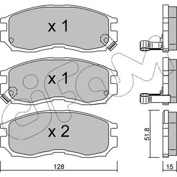 Brzdová destička Sada brzdových destiček, kotoučová brzda CIFAM 822-224-0