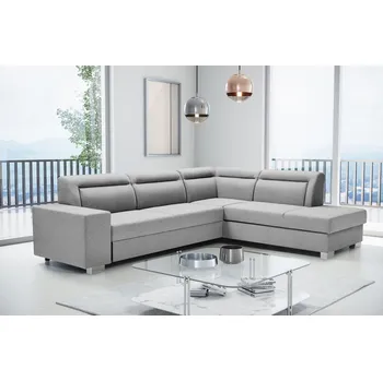 Obývací stěna Sedací souprava Davis světle šedá pravá