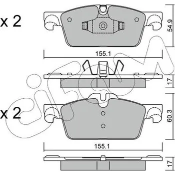 Auto-moto Sada brzdových destiček, kotoučová brzda CIFAM 822-916-0
