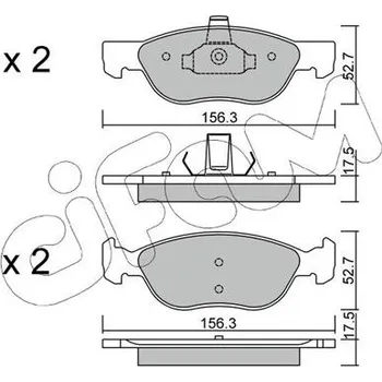 Brzdová destička Sada brzdových destiček, kotoučová brzda CIFAM 822-082-2