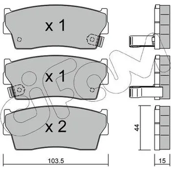Brzdový systém Sada brzdových destiček, kotoučová brzda CIFAM 822-116-0