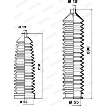 Auto-moto Sada měchů, řízení MOOG K150088