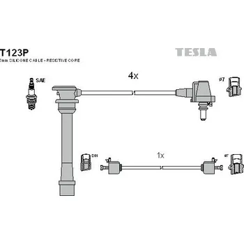 Zapalovací kabel Sada kabelů pro zapalování TESLA T123P
