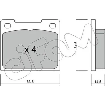 Brzdová destička Sada brzdových destiček, kotoučová brzda CIFAM 822-020-0