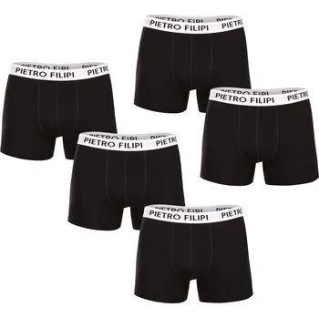 5PACK pánské boxerky Pietro Filipi černé (5BCL003) XXL Možnost vrácení zboží ZDARMA do 120 dnů!