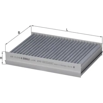 Kabinový filtr Filtr, vzduch v interiéru MAHLE LAK 250