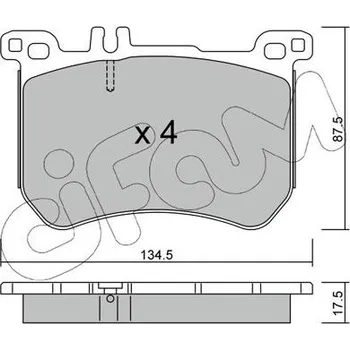 Brzdový systém Sada brzdových destiček, kotoučová brzda CIFAM 822-1021-0