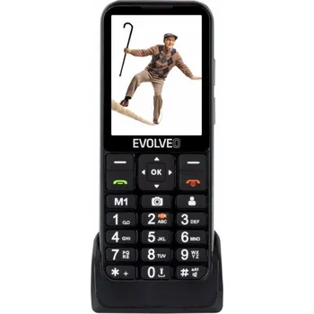Mobilní telefon EVOLVEO EasyPhone LT, mobilní telefon pro seniory s nabíjecím stojánkem, černá