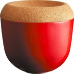 Miska na česnek a cibuli s korkovým víkem, 1l granátová, Emile Henry