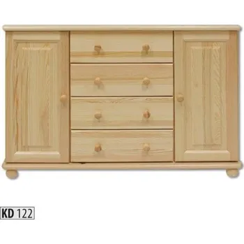 Ložnice ImportWorld Komoda Leandro masiv v78 x š118 x h47 cm (Barva dřeva: Borovice)