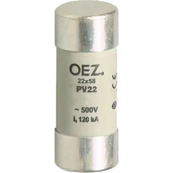 pojistka OEZ:06753 (PV22 63A aM) PV22 63A aM Pojistka válcová motorová 63A aM 22x58 - pouze proti zkratu, OEZ