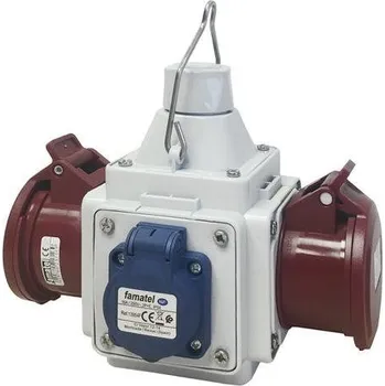 Elektrická zásuvka pb400 Zásuvkový box závěsný PowerBOX IP44, 2x230V, 2x400V/16A/5 přímá, Famatel