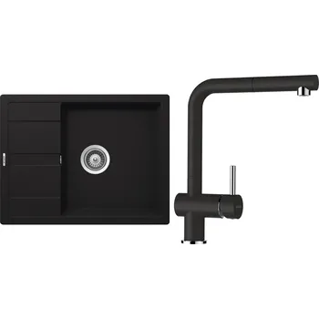 Granitový dřez Set Schock S17-4 (dřez Manhattan D-100 Onyx + baterie Epos.120 Onyx)