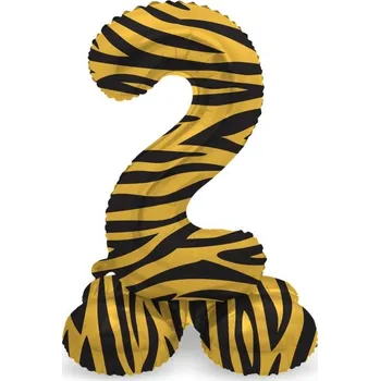 Folat Balónek fóliový číslo 2 samostojné Tygr 41 cm