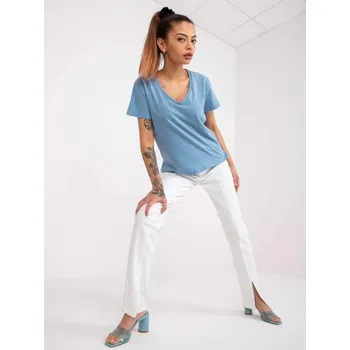 Dámské tričko Dámské tričko s výstřihem do V Salina MAYFLIES světle modré