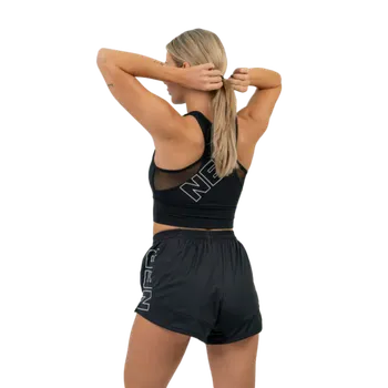 Dámská móda Nebbia FIT Activewear šortky se skrytou kapsou 442 černé - M