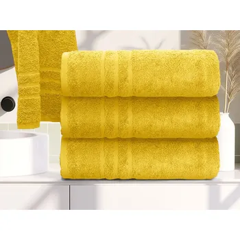 Ručník Osuška Comfort 70 x 140 cm žlutá, 100% bavlna