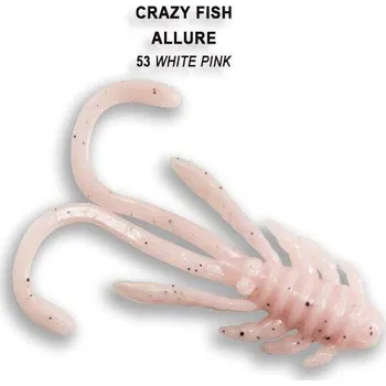 Umělá nástraha Gumová nástraha Crazy Fish Allure 4cm 53 White pink (8ks)