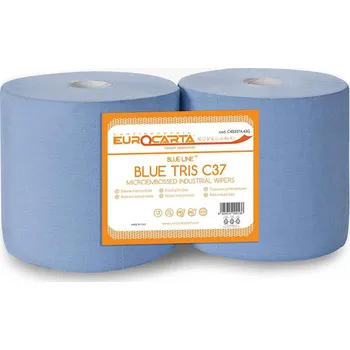 Utěrka Průmyslová utěrka 3vrstvá modrá celulóza 37cm x 190m