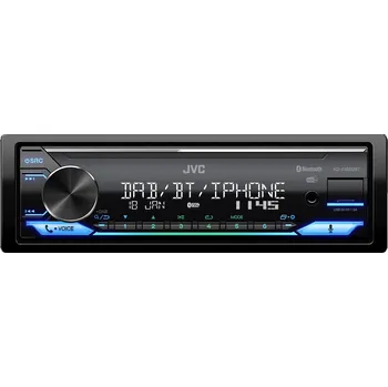 Autorádio JVC DAB+ / FM autorádio bez mechaniky/Bluetooth/USB/AUX/odním.panel/multicolor KD-X482DBT