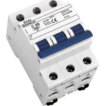Jistič 01-3020202C EV Jistič EV-6J (6 kA) 3P C 20A, Bonega