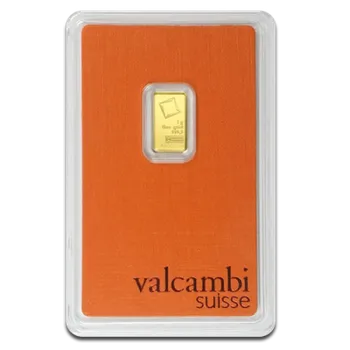 Zlatý slitek 1 g Valcambi