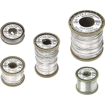 Páječka 160422 Cín k pájení Sn99Cu1 s tavidlem pr. 1 mm, 250 g cívka, Haupa