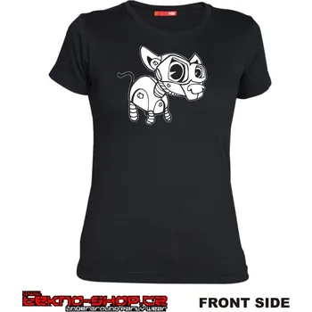 Dámské tričko TEKNOSHOP Robo Cat tekno tričko s potiskem dámské M červené