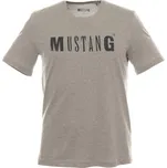 Mustang Logo Tričko Světle šedé M