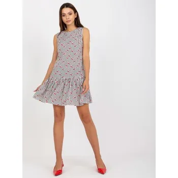 Dámské šaty Dámské šaty s potisky a volánky JENNY černobílé