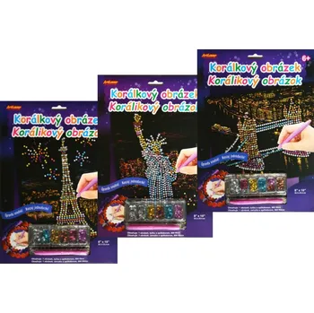 omalovánky SMT Creatoys Korálkový obrázek duhový A4 23x32cm 3 druhy