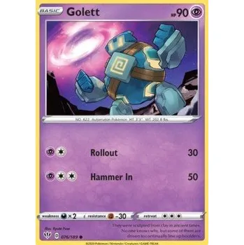 Sběratelská karetní hra Pokémon DAA 076/189 Golett - Darkness Ablaze Stav: Near Mint, Verze: REVERSE HOLO