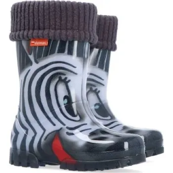 Dívčí obuv Holinky zimní TWISTER LUX DEMAR ZEBRA dětské - 22/23