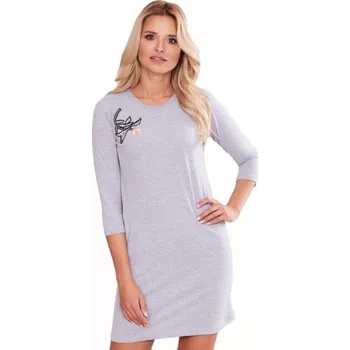 Dámské šaty Dámské šaty s květinovou nášivkou ORIANE šedé