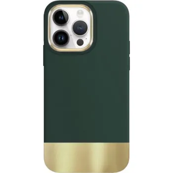 Pouzdro na mobilní telefon Ochranný kryt s pokovenou spodní částí pro iPhone 13 Pro Max - zelený