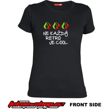 TEKNOSHOP Ne každý retro je cool tekno tričko s potiskem dámské M žluté