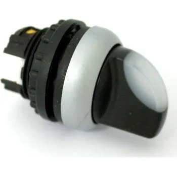 M22-WLK3-W (216833) M22-WLK3-W Ovládací hlavice přepínače, prosvětlená, 3p, bez aretace, kroužek titan, bílá, EATON