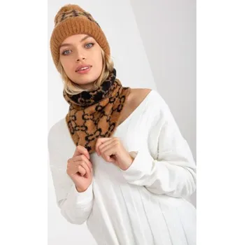 Šála Dámský komín vzorovaný JIMENA hnědo černý