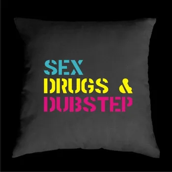 Dekorativní polštářek TEKNOSHOP SD a Dubstep dnb polštářek s potiskem modrý