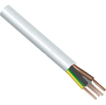 elektrický kabel CYSY 4Gx2,5 (C) BÍ Kabel H05VV-F 4x2,5 mm ohebný - bílý