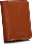 Solier SW16 Kožená slim peněženka Hnědá 