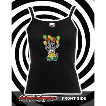 TEKNOSHOP Happy Boy tekno tílko s potiskem dámské M černé