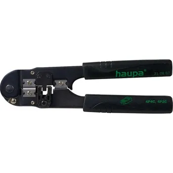 Kleště 210867 Kleště lisovací modulární RJ10 4(4), RJ14, Haupa